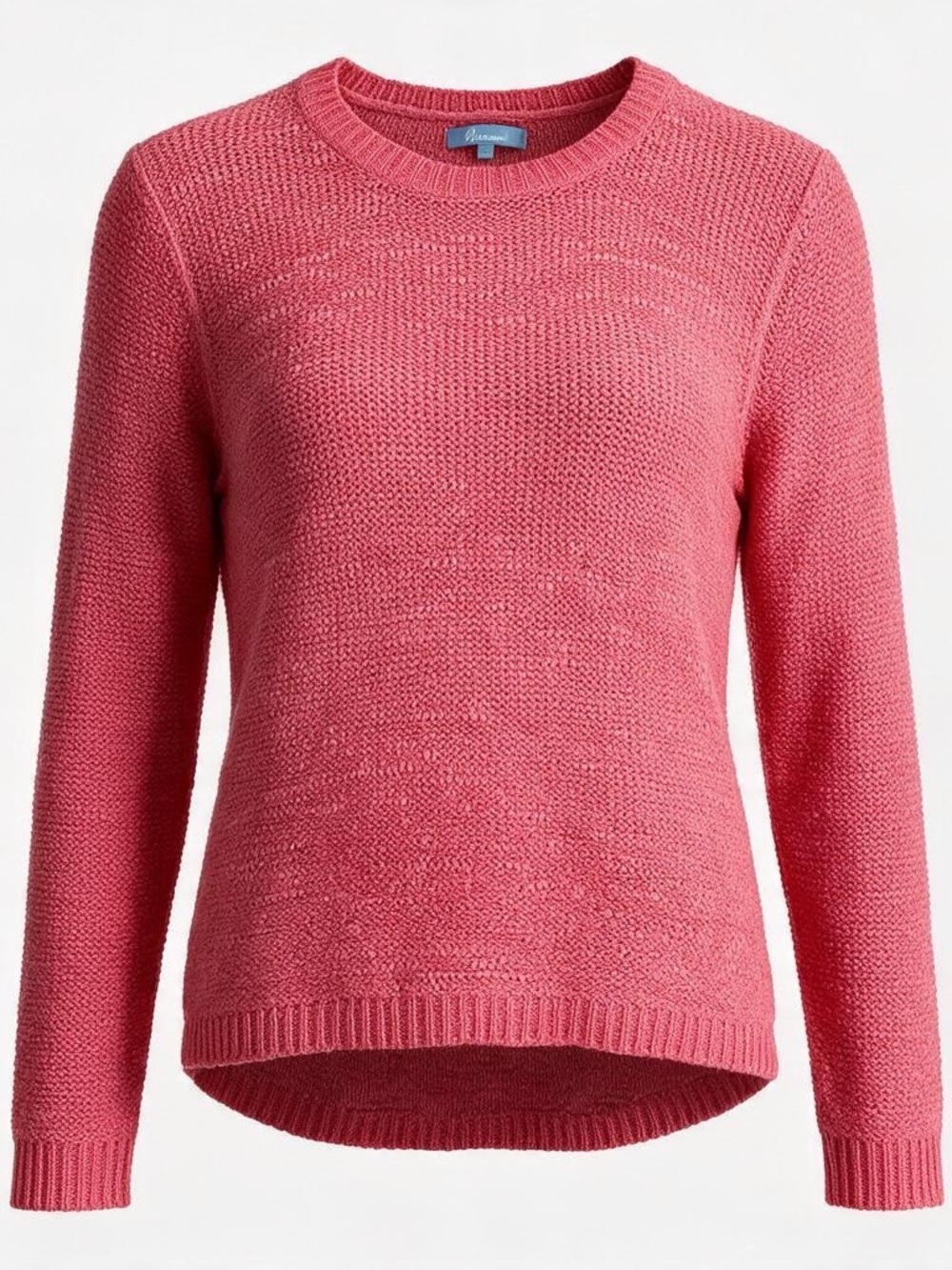 Penmans Long Sleeve Waffle Knit Sweater in Barbie Pink Size L